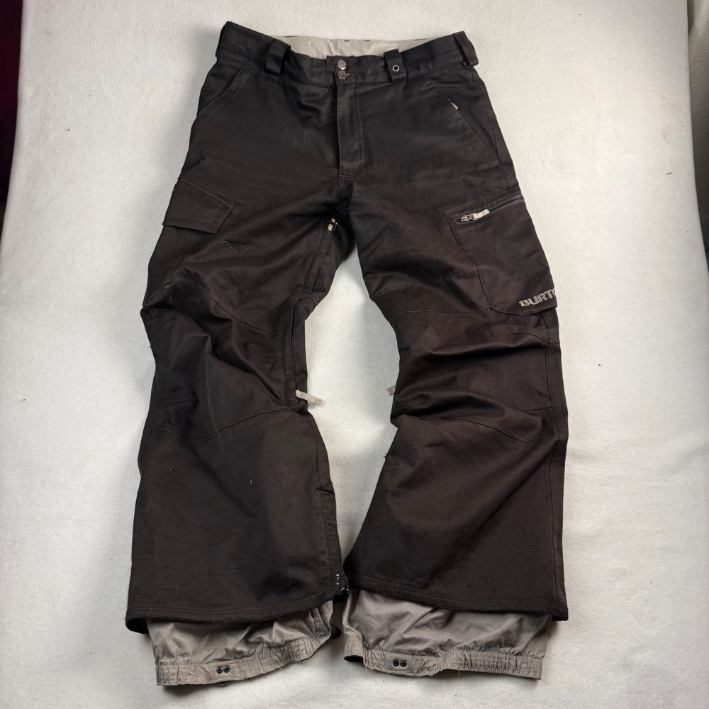 Burton Dryride Mens Snowboard Pants Black Medium‎ Cargo Waterproof Distressed